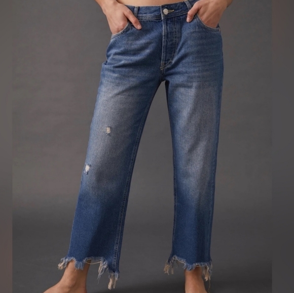 Free People Maggie Mid Rise Straight Size Sequoia Wash NWT Size 26 - Picture 2 of 7